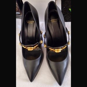 Versace Gold Medusa Pumps